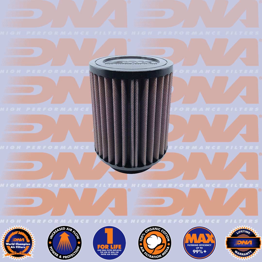 DNA FILTERS RUBBER TOP ROUND CLAMP ON 80mm INLET 135mm LENGTH AIR FILTER - RO-8000-16