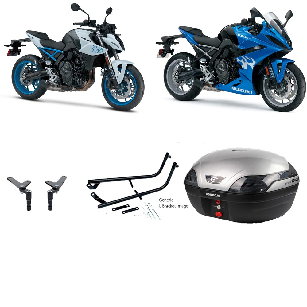 S48 Astra Silver Topbox Kit GSX-8S 23-25 & GSX-8R 24-25 - S140S48BPSIL