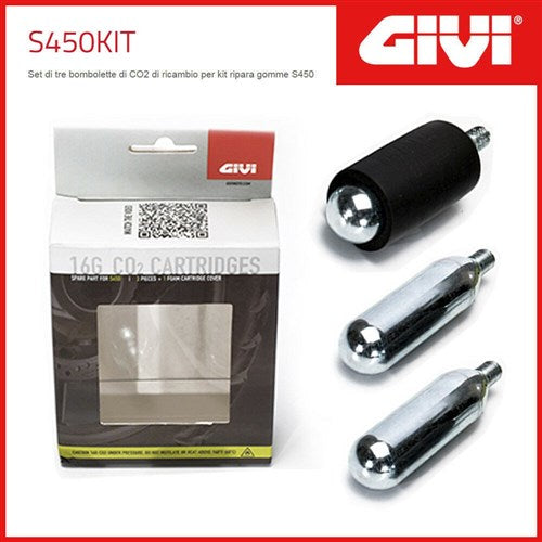 GIVI 3 CATRIDGES C02-S450