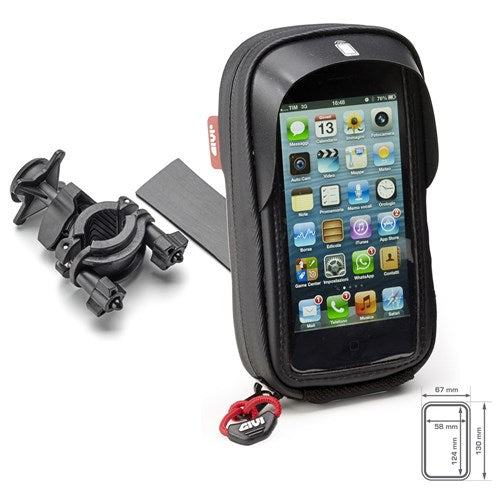 #GIVI UNIVERSAL PHONE HOLDER - SMALL (IPHONE 4/5 - SAM Z2) 7cm X 13cm INNER