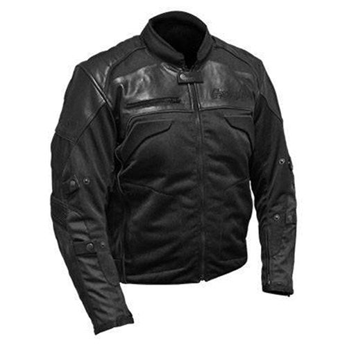 ##SCORPION INDY LEATHER/MESH JACKET BLACK (4XL)
