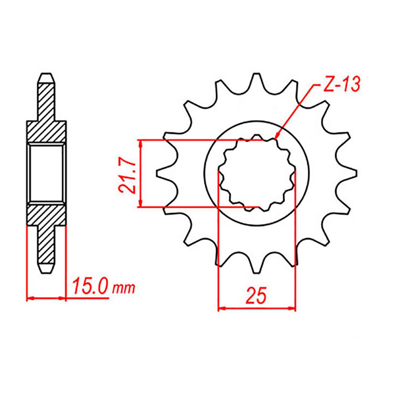 MTX 1182 Steel Front Sprocket #525 (10-TR3)