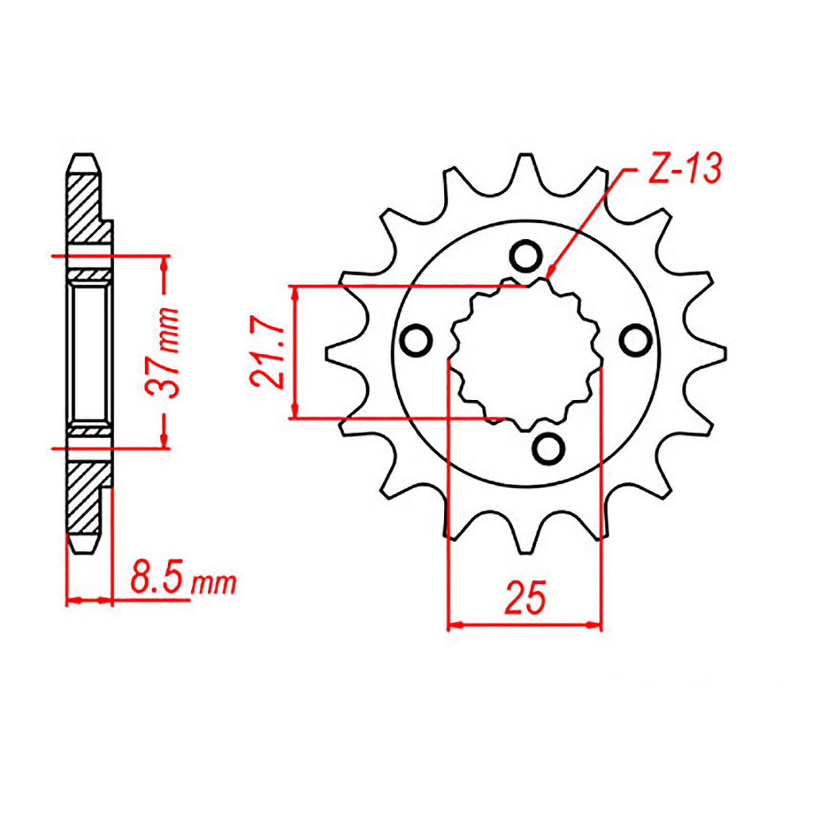MTX 1309 Steel Front Sprocket #520 (10-103)
