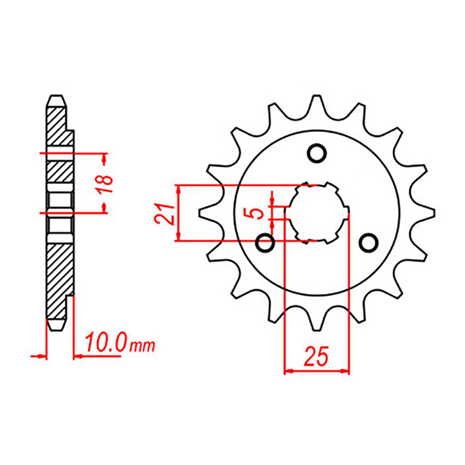 MTX 438 Steel Front Sprocket #520 (10-44B)