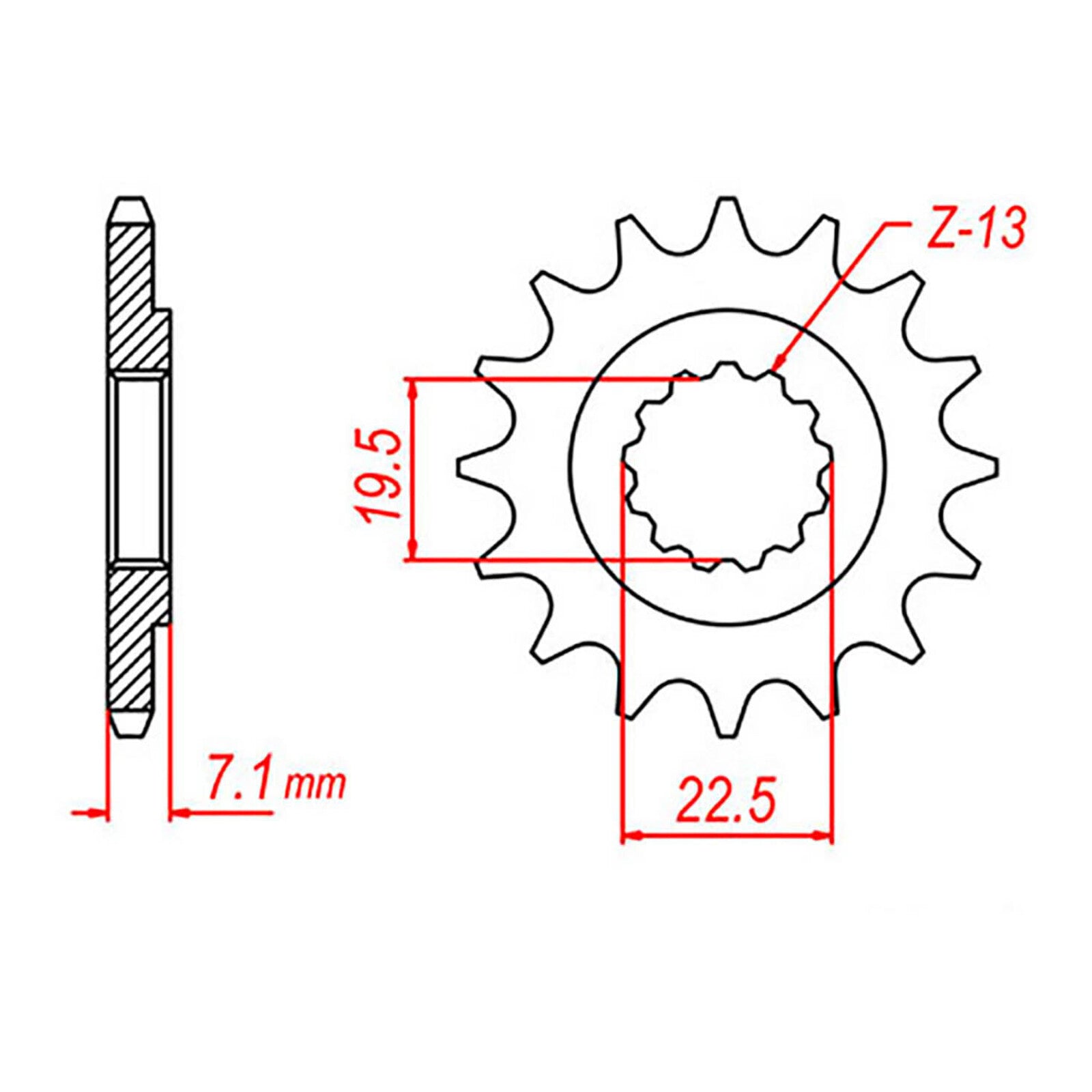 MTX 434 Steel Front Sprocket #520 (10-324)