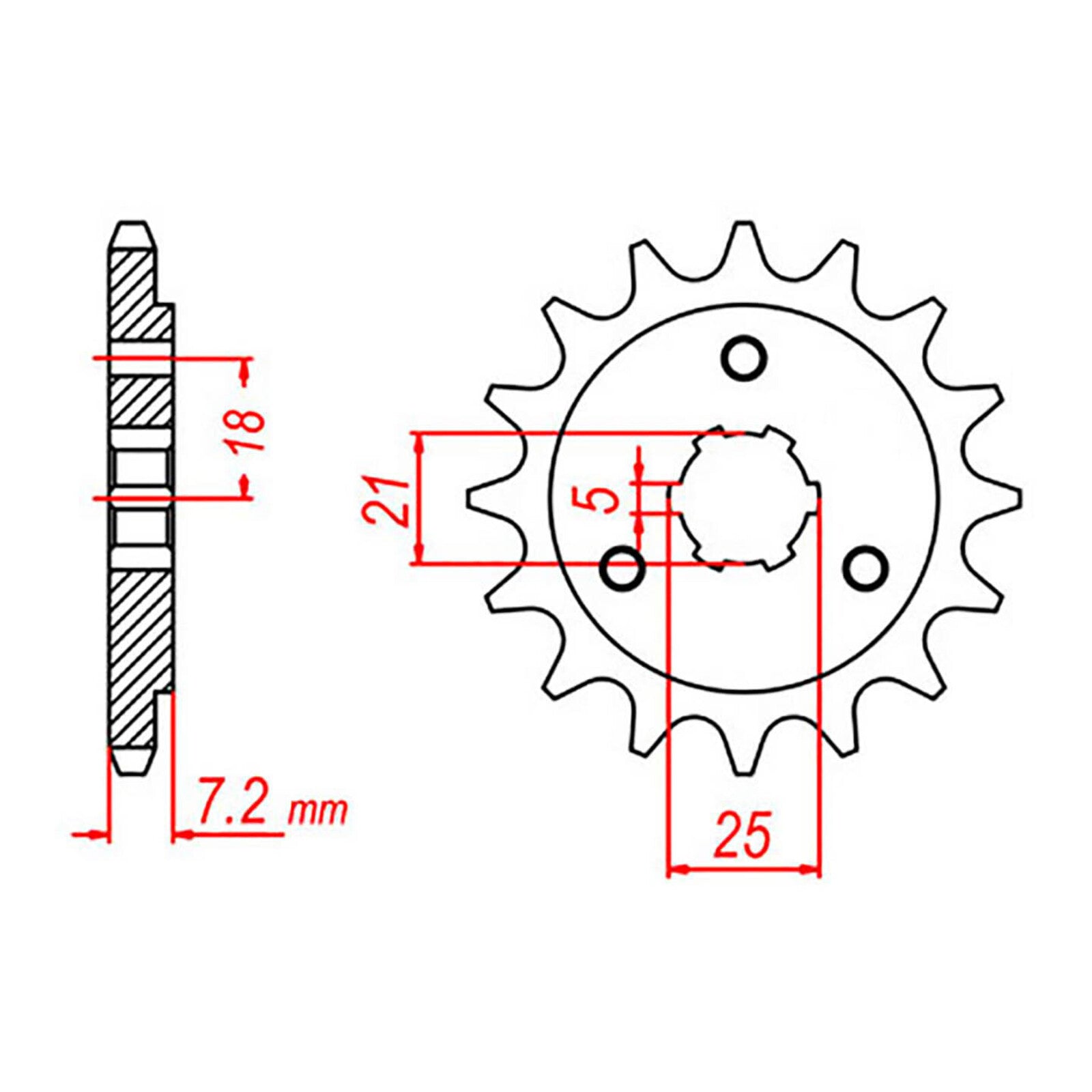 MTX 437 Steel Front Sprocket #520 (10-14A)