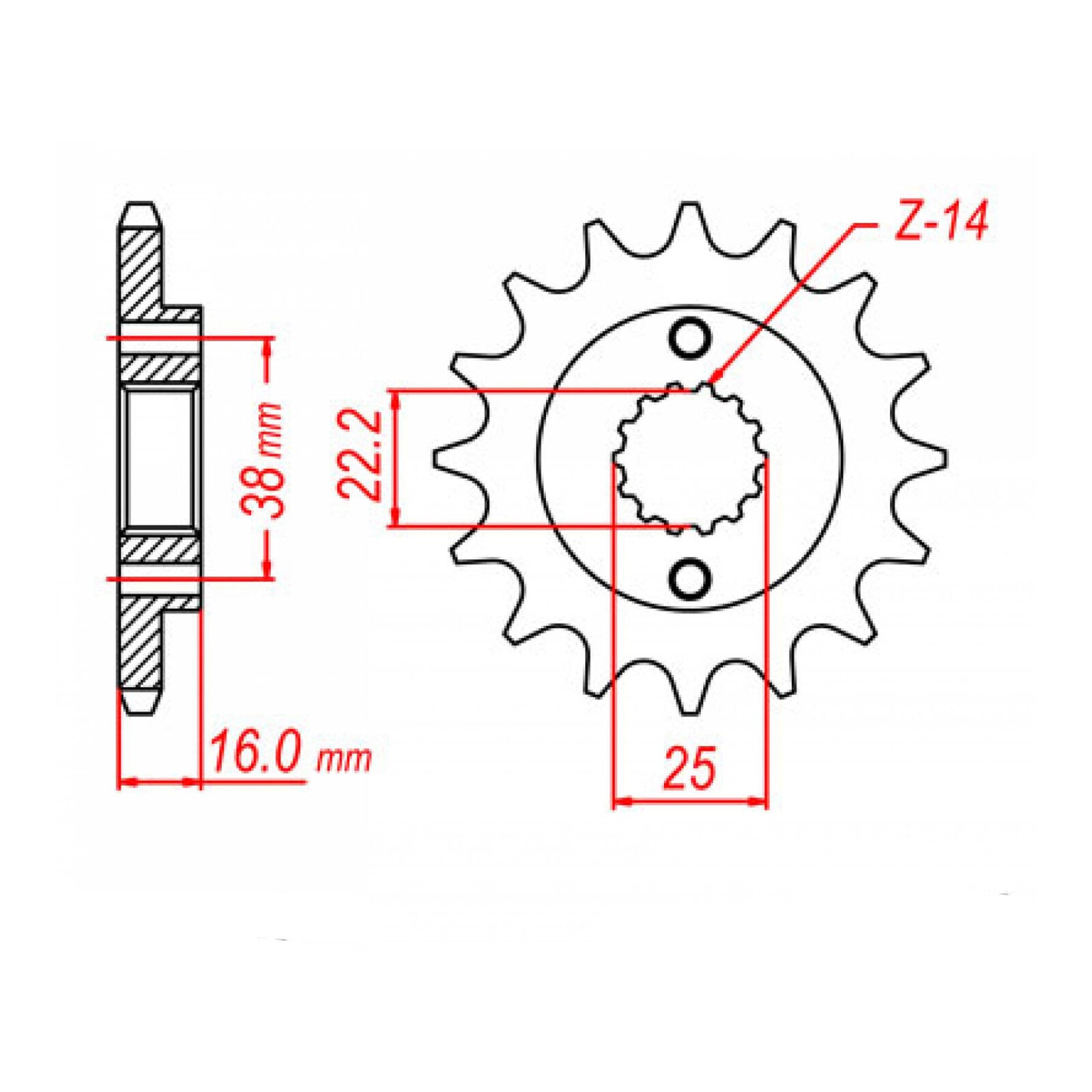 MTX 736 Steel Front Sprocket #520 (10-736)