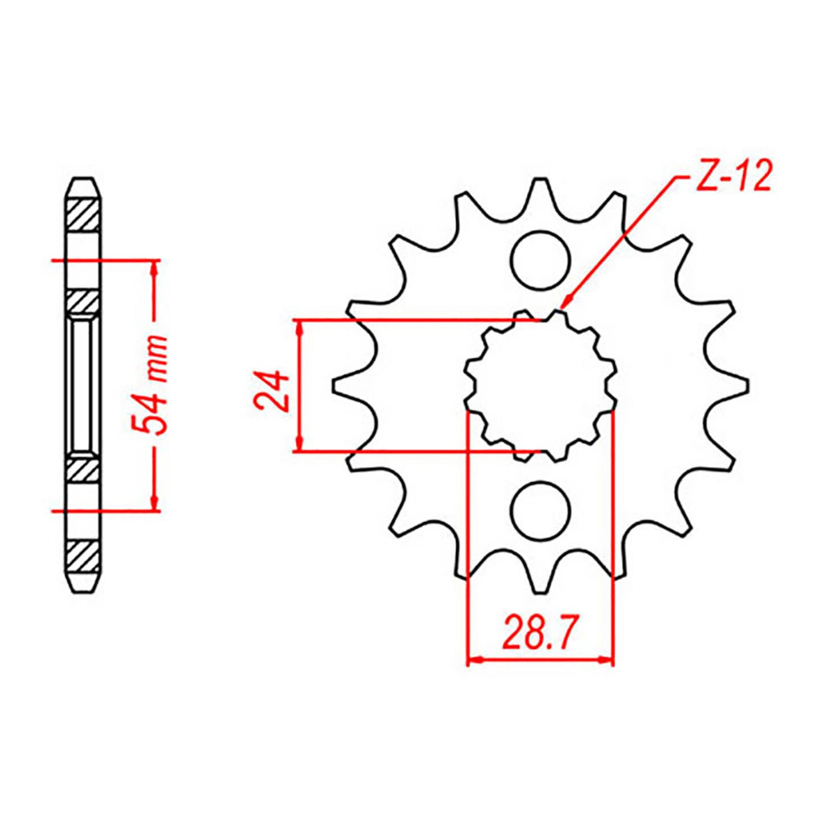 MTX 517 Steel Front Sprocket #530 (10-106)