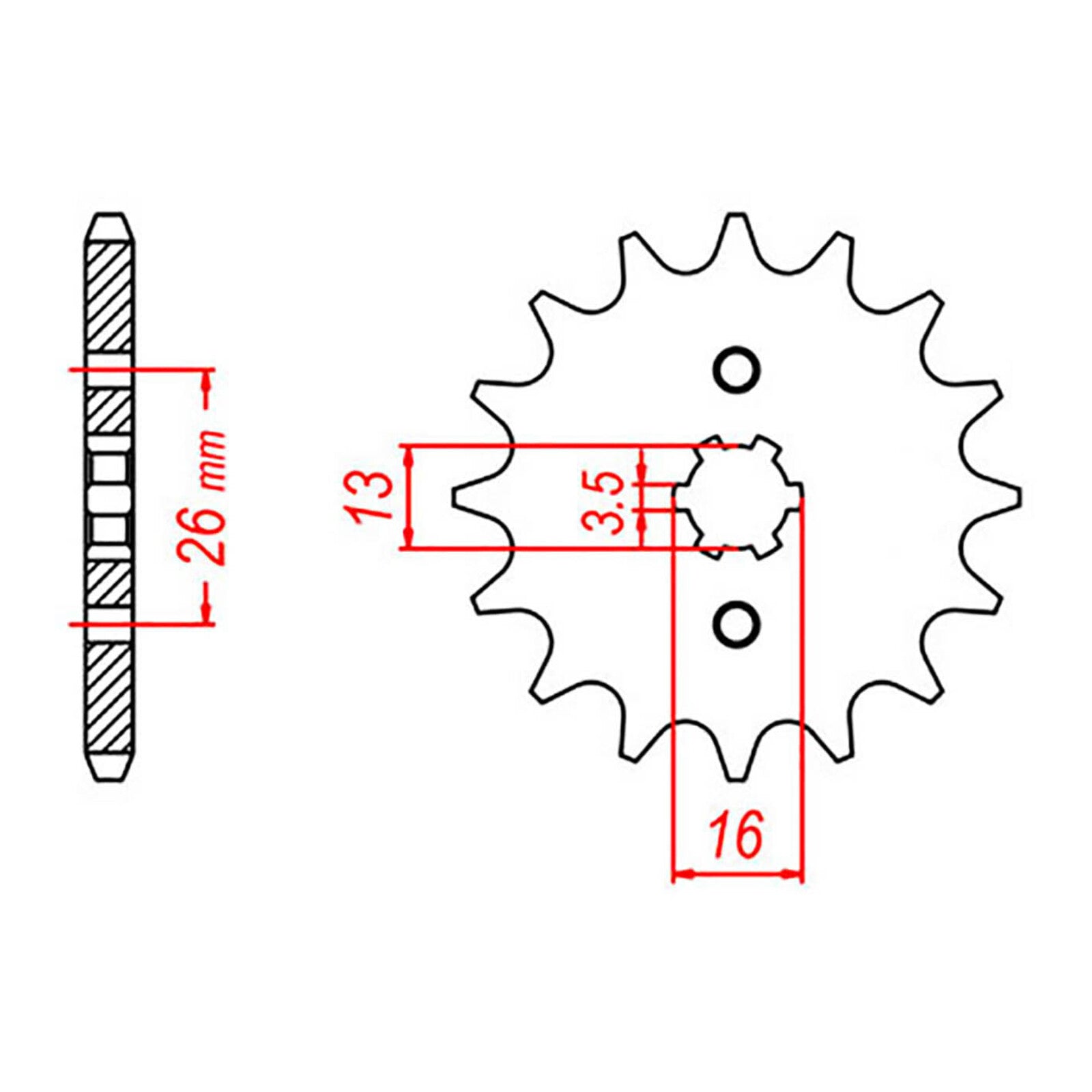 MTX 563 Steel Front Sprocket #420 (10-257)