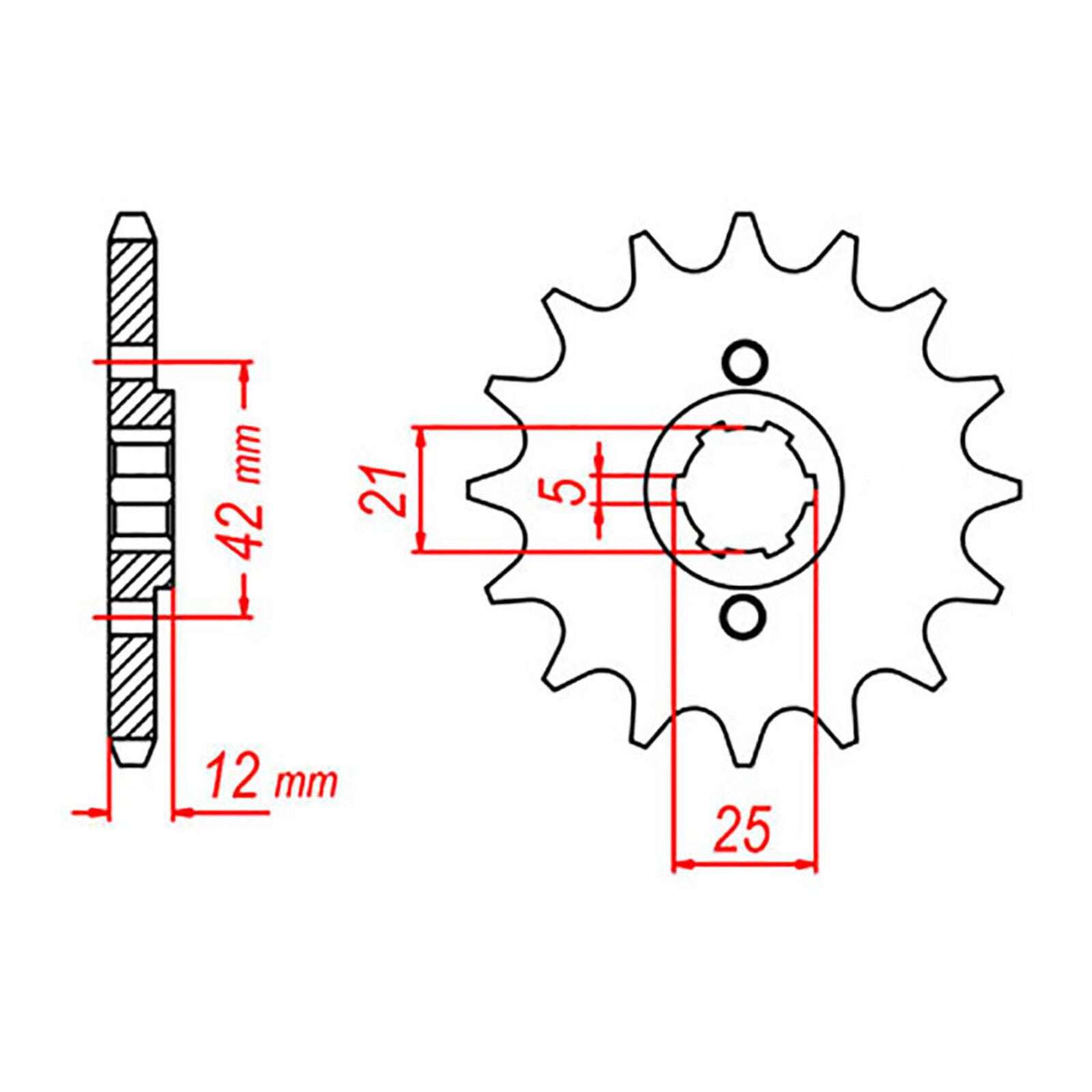 MTX 571 Steel Front Sprocket #530 (10-17A)