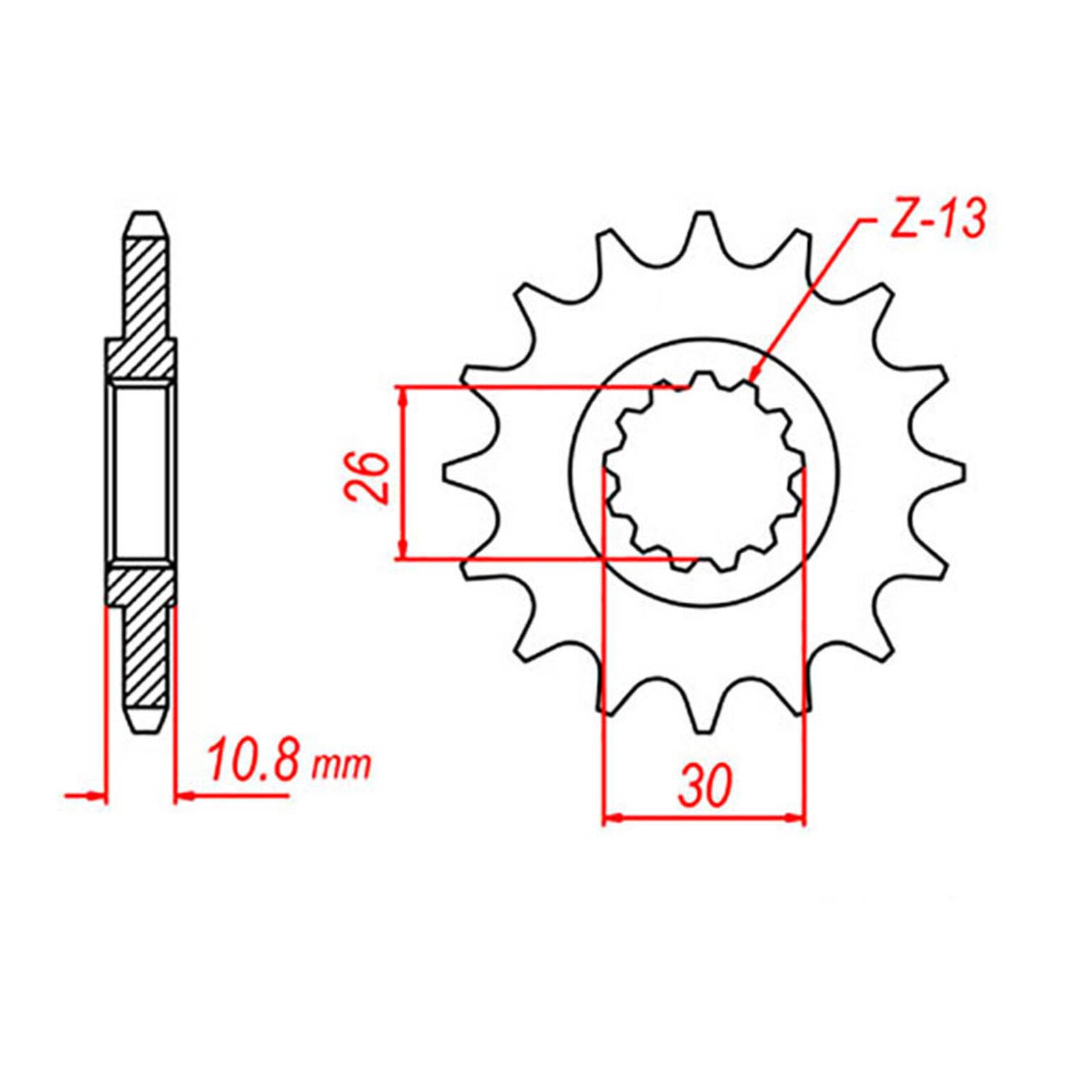 MTX 1579 Hornet Lightweight Steel Front Sprocket #520 (520 Conversion) (10B-579)