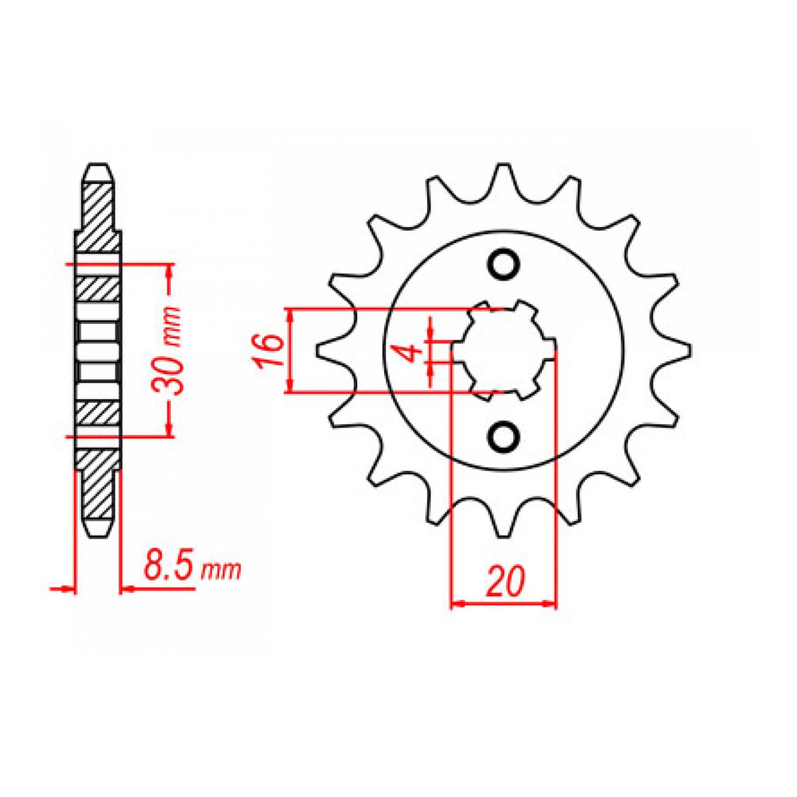 MTX 718 Steel Front Sprocket #520 (10-HQ4)