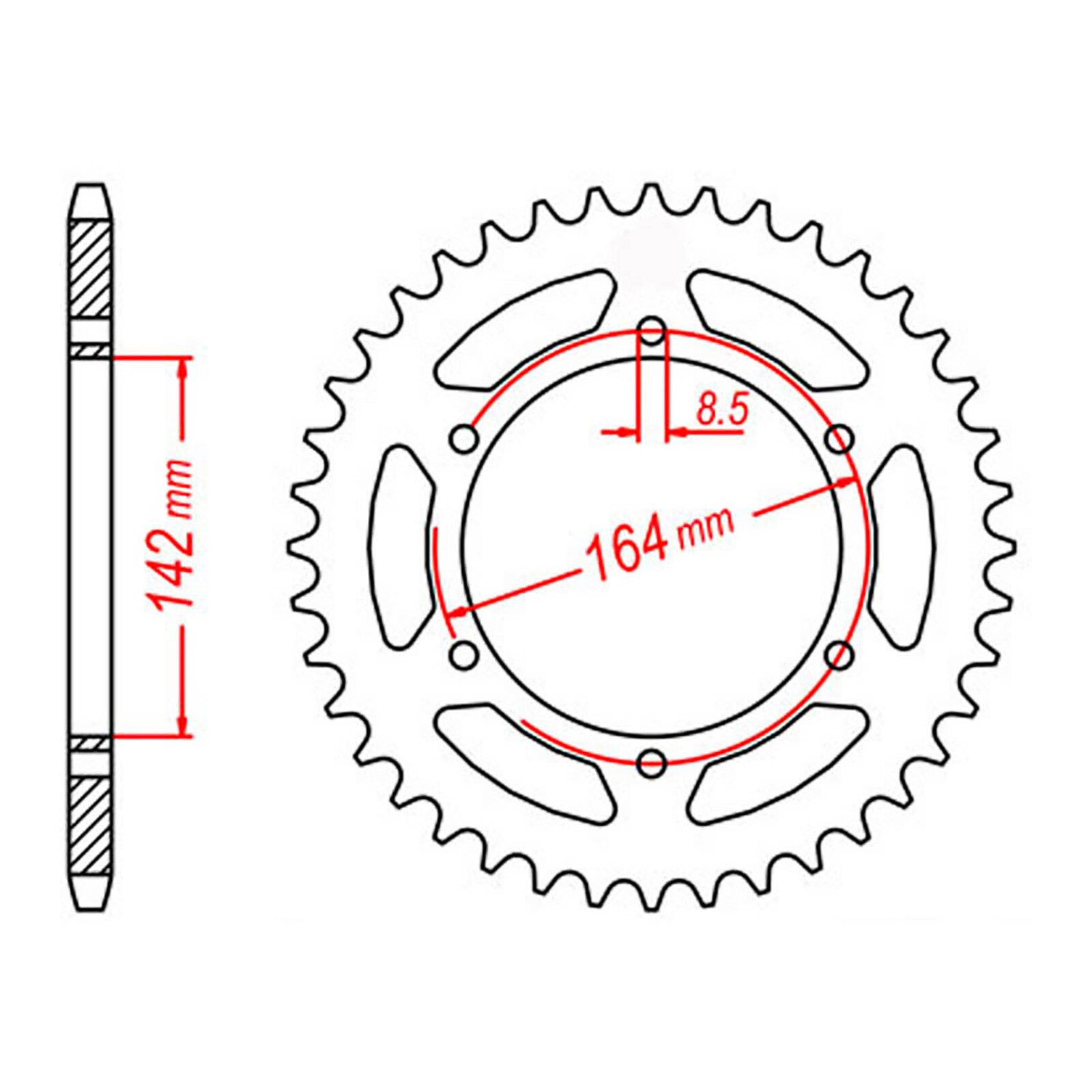 MTX 1074 Steel Rear Sprocket #525 (11-HY2)
