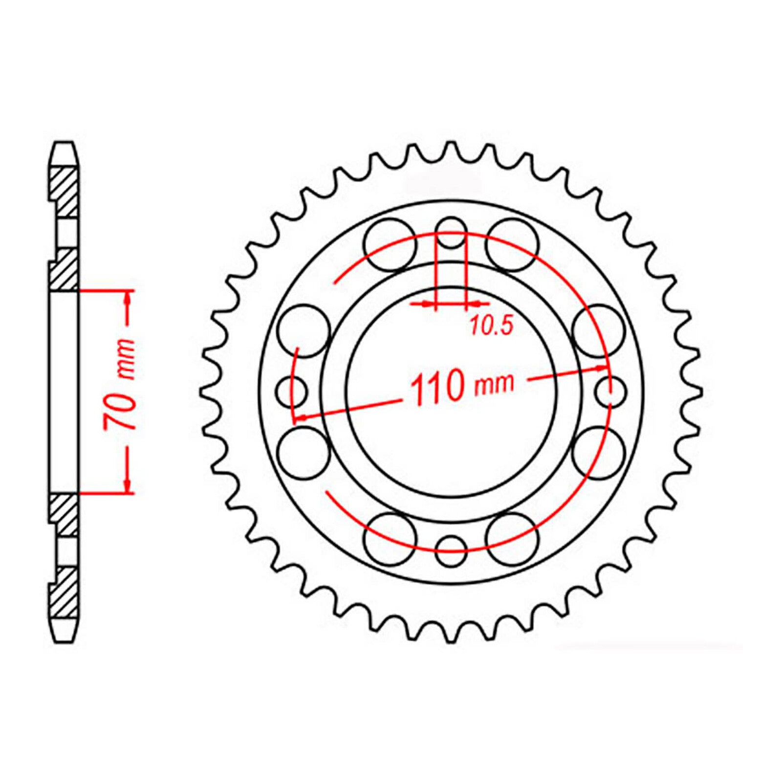 MTX 246 Steel Rear Sprocket #530 (11-413)