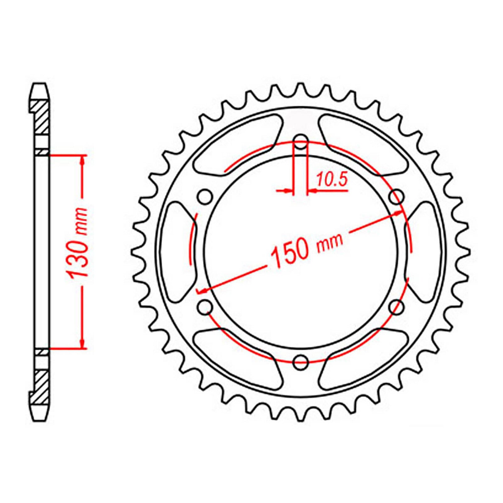MTX 300 Steel Rear Sprocket #525 (11-4NX)