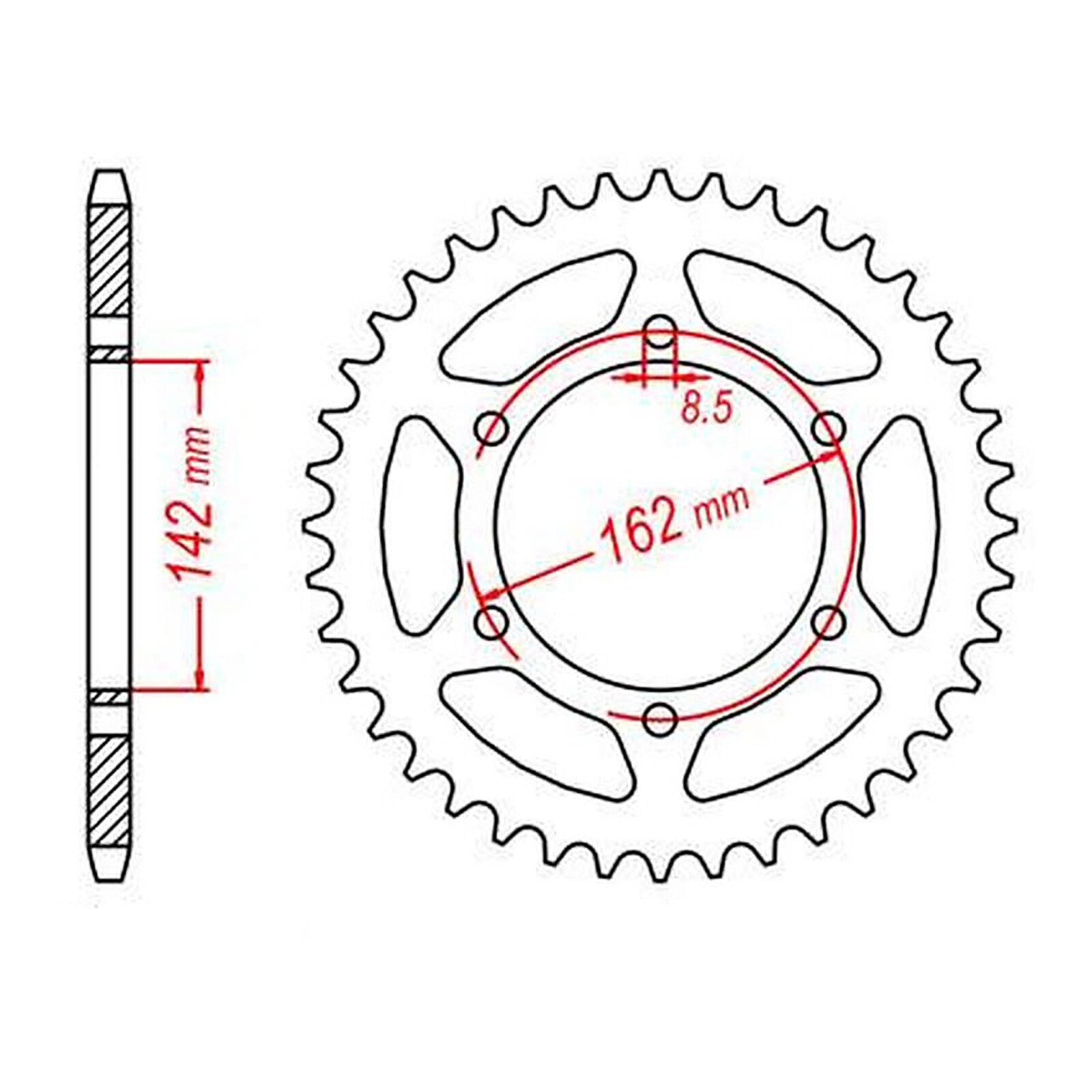 MTX 1785 Steel Rear Sprocket #520 (11-400)