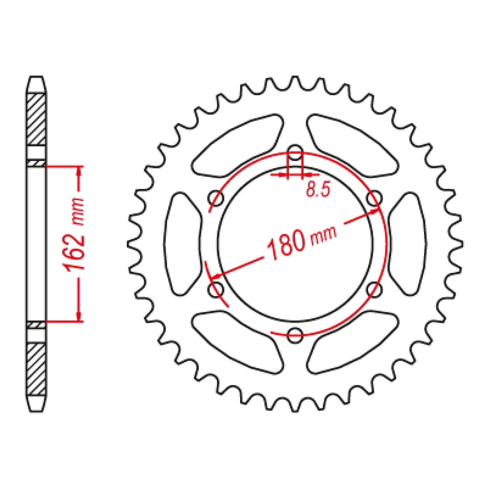 MTX 1786 Steel Rear Sprocket #520 (11-406)