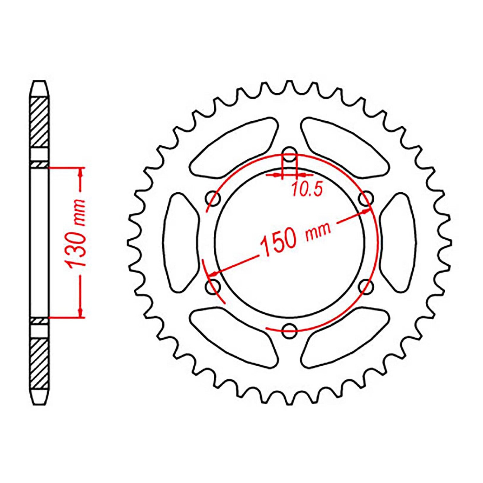 MTX 305 Steel Rear Sprocket #520 (11-305)