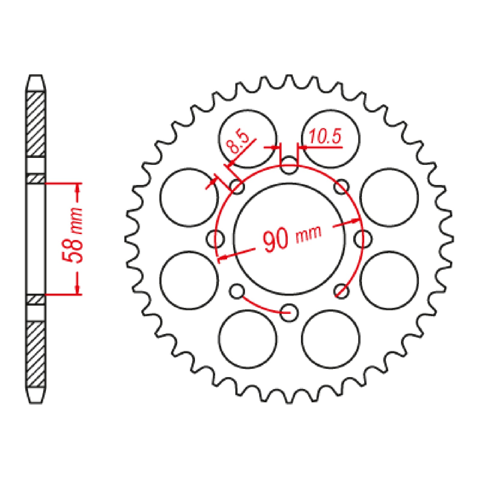 MTX 273 Steel Rear Sprocket #520 (11-KP9)