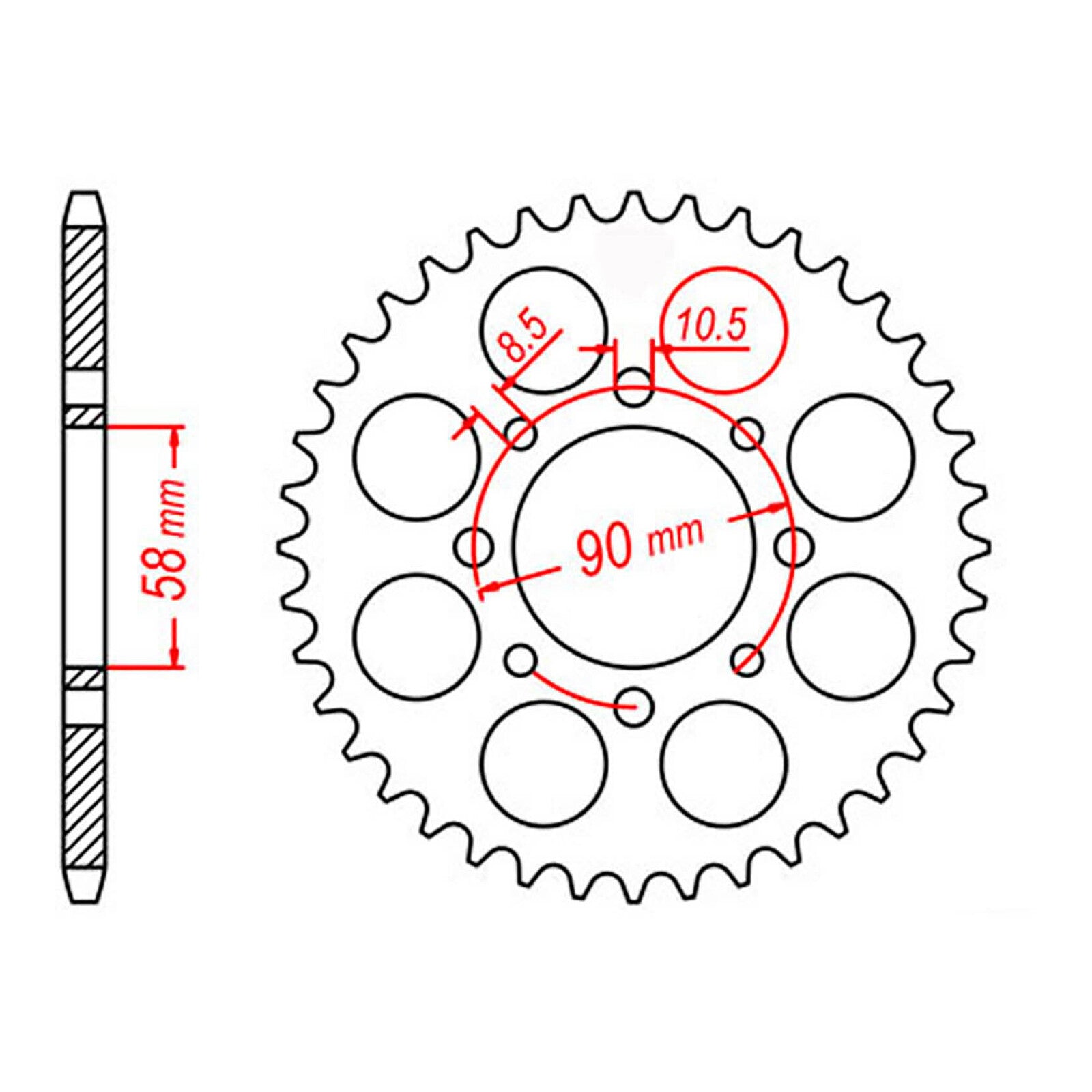 MTX 273 Steel Rear Sprocket #520 (11-KP9)