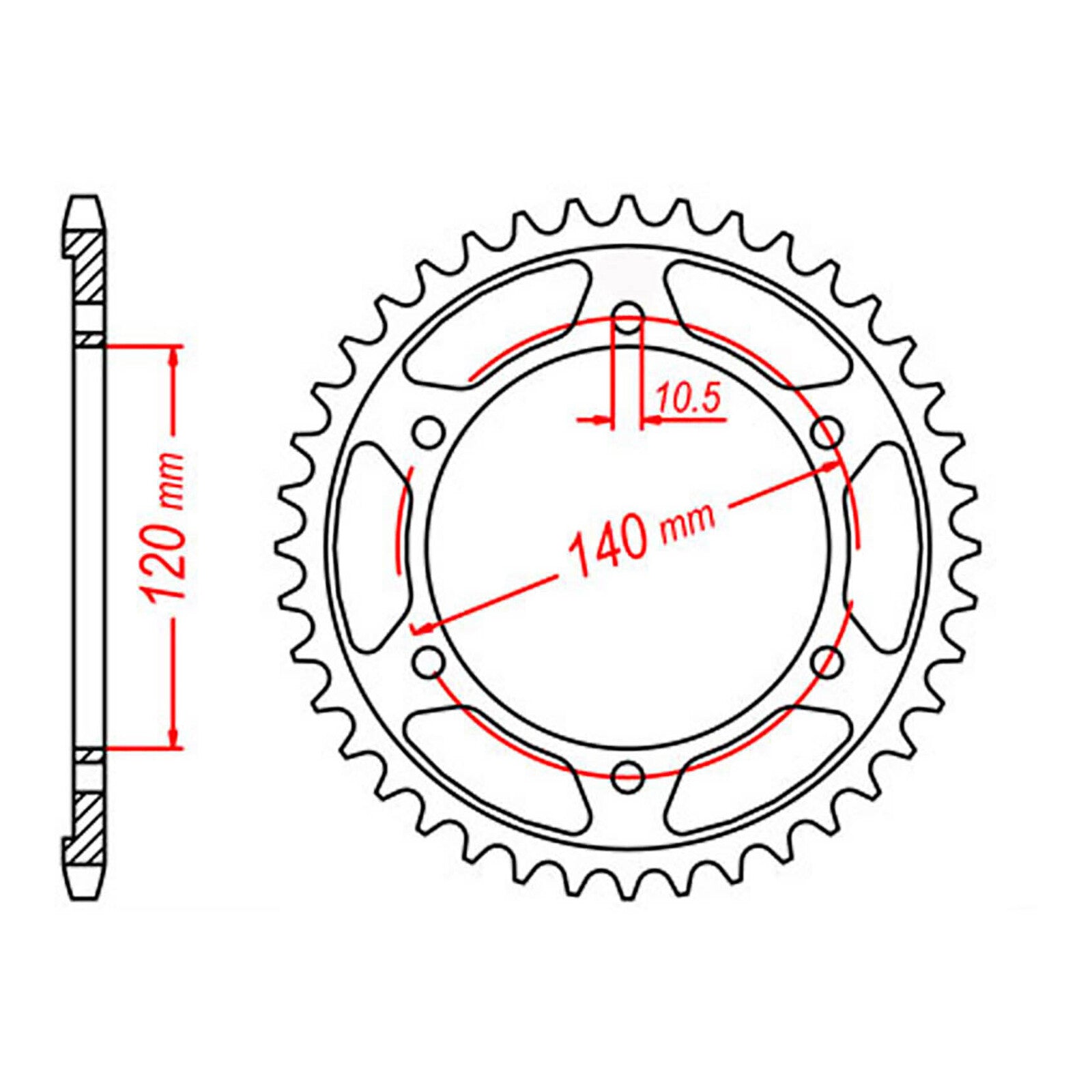 MTX 499 Steel Rear Sprocket #530 (11-ZZR)