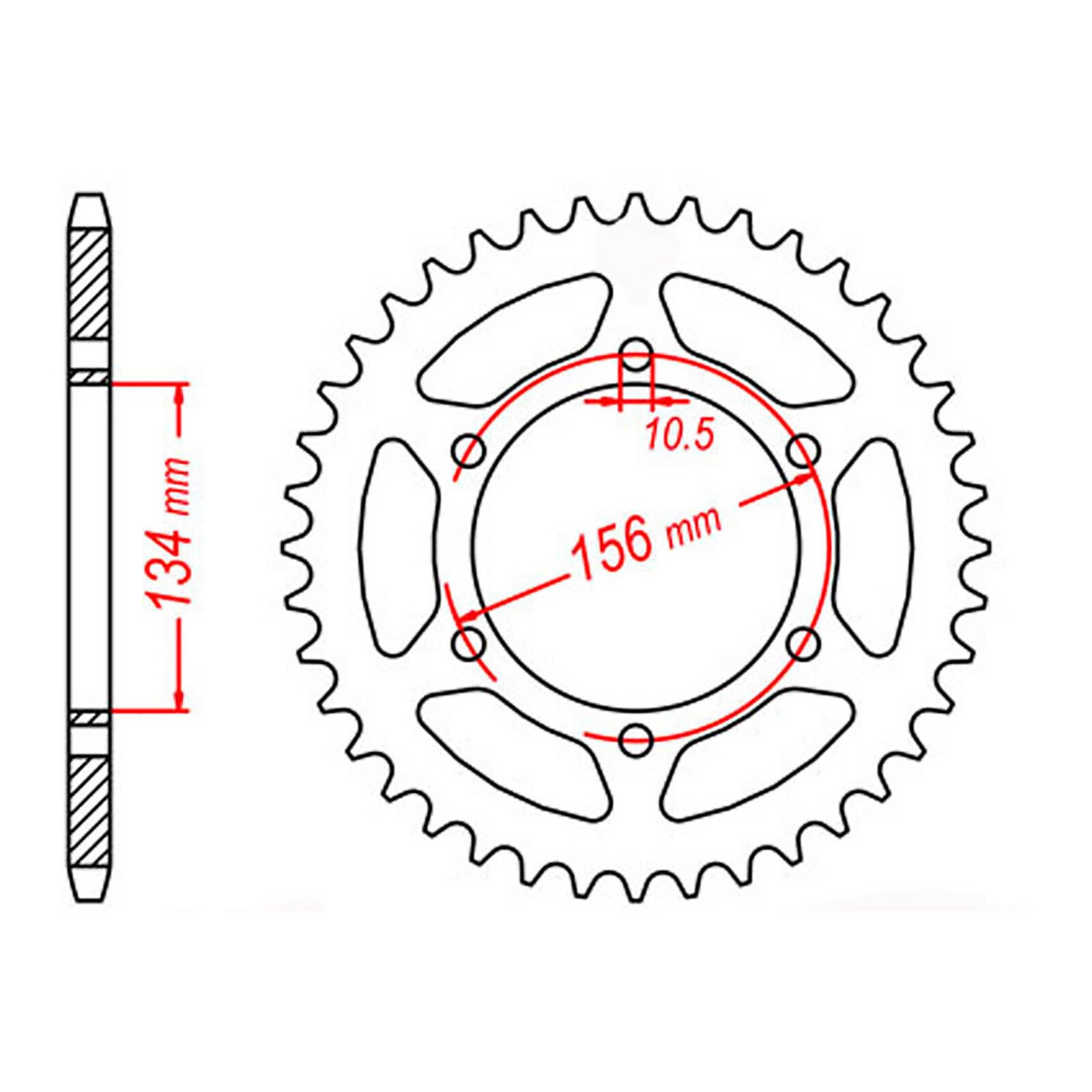 MTX 472 Steel Rear Sprocket #520 (11-130)