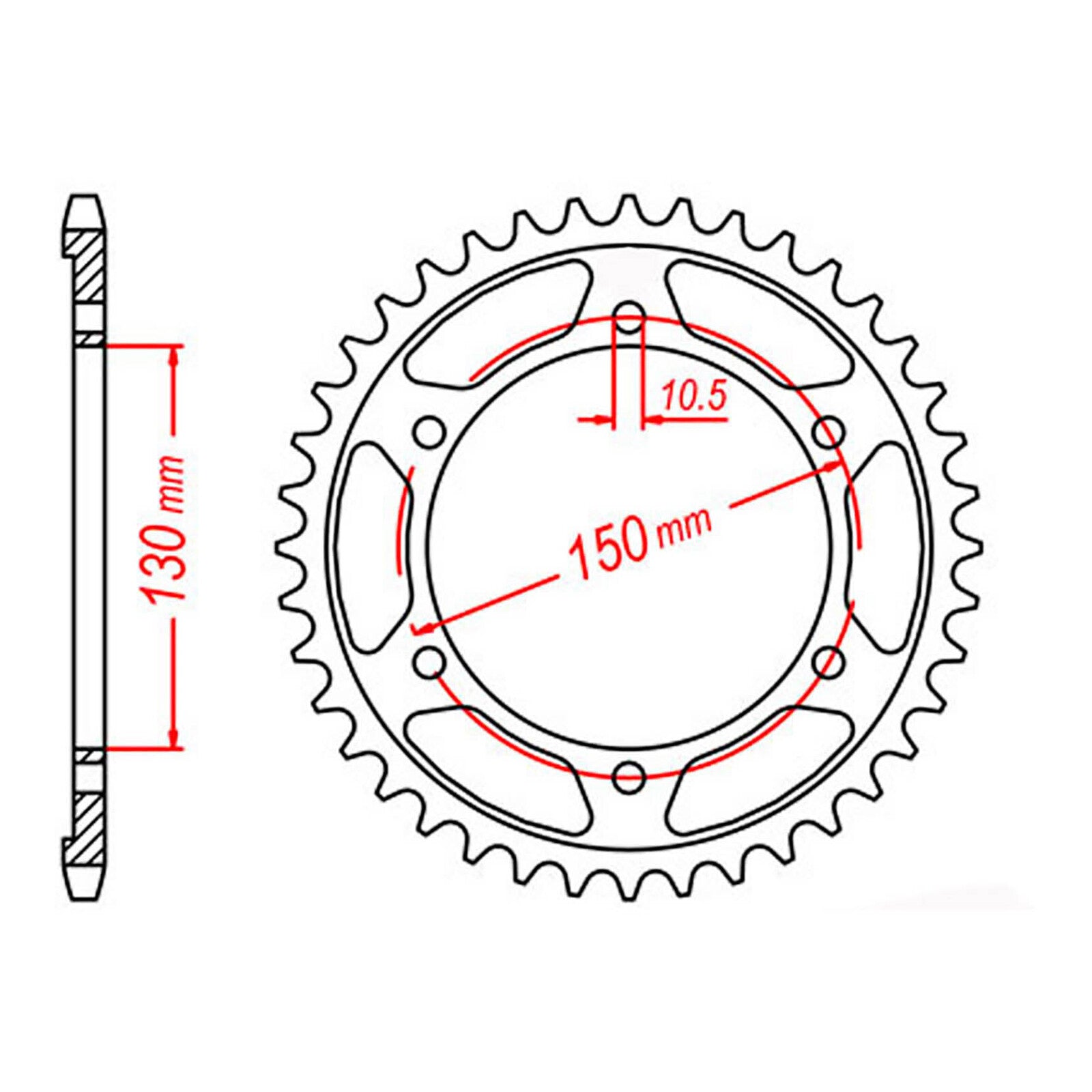 MTX 859 Steel Rear Sprocket #530 (11-36Y)