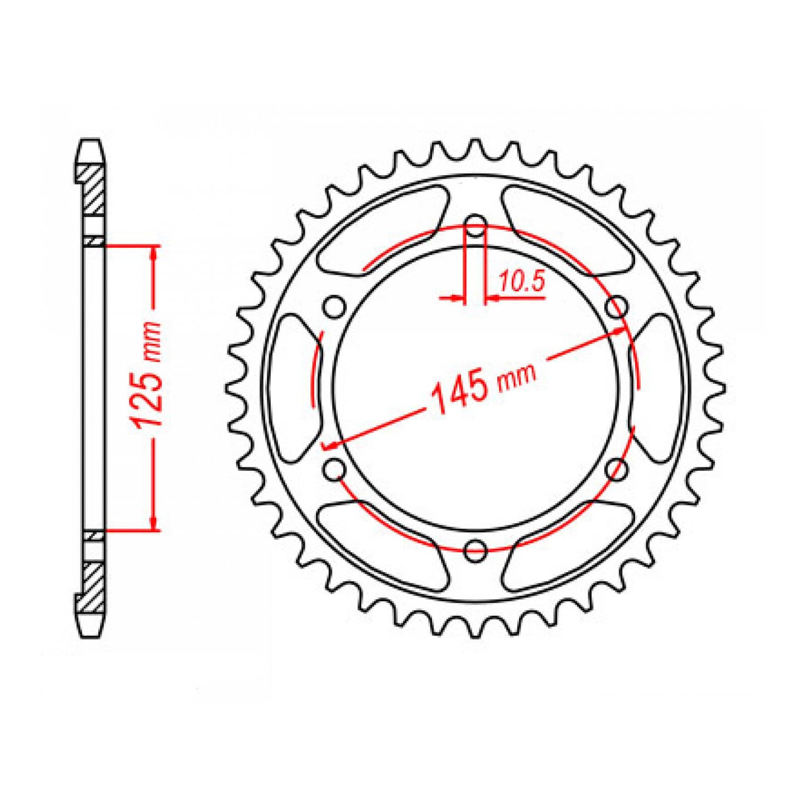 MTX 865 Steel Rear Sprocket #530 (11-1A1)
