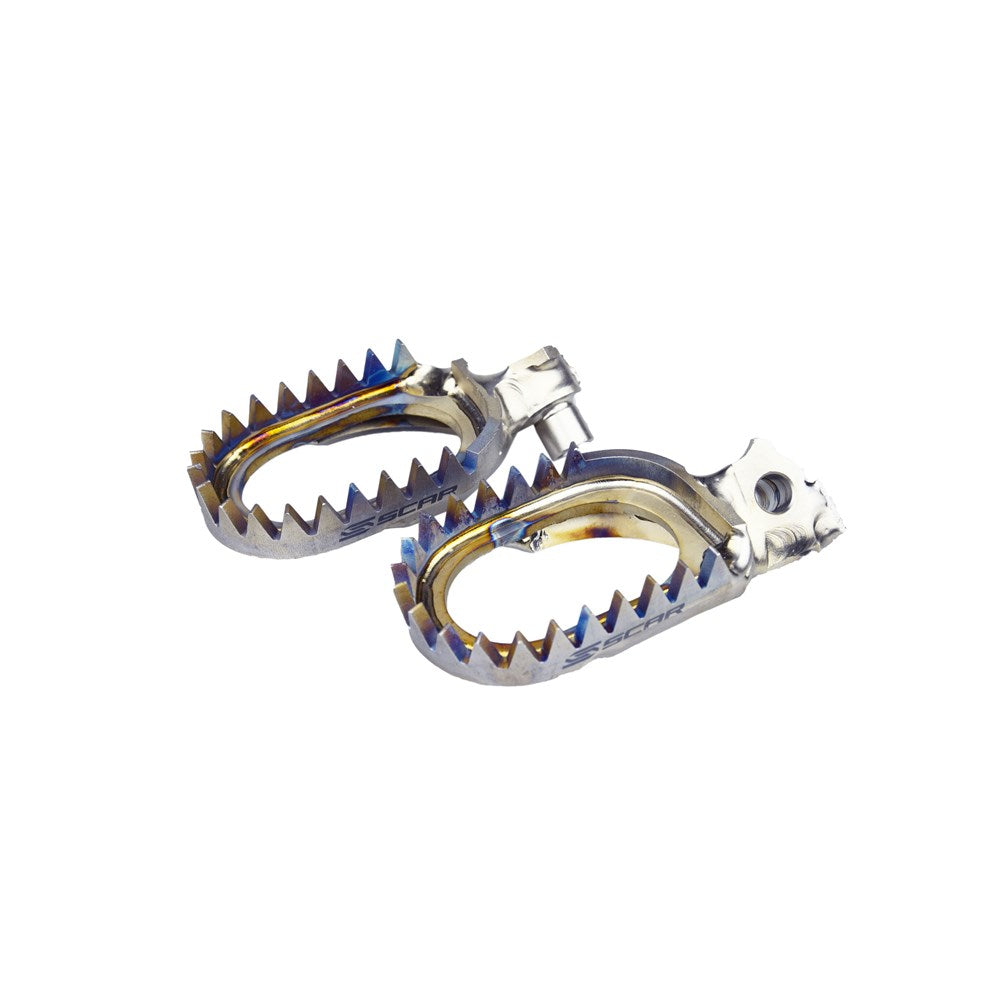 SCAR TITANIUM ANTI MUD FOOTPEGS YAMAHA YZ/YZF/WRF/YZFX/YZX 1999-2022