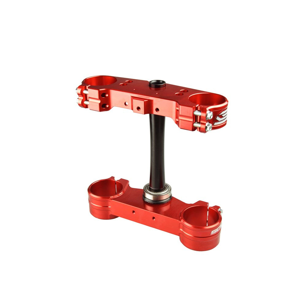 SCAR TRIPLE CLAMPS KTM / HUSQVARNA / GAS GAS (22M OFFSET) RED