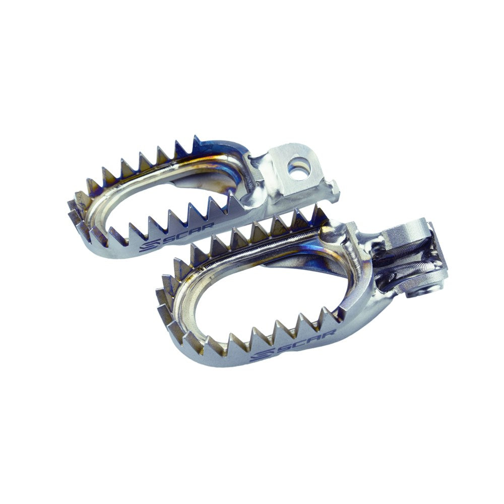 SCAR TITANIUM ANTI MUD FOOTPEGS KTM SX-SXF-EXC 98-15 / HUSKY / BETA / SHERCO