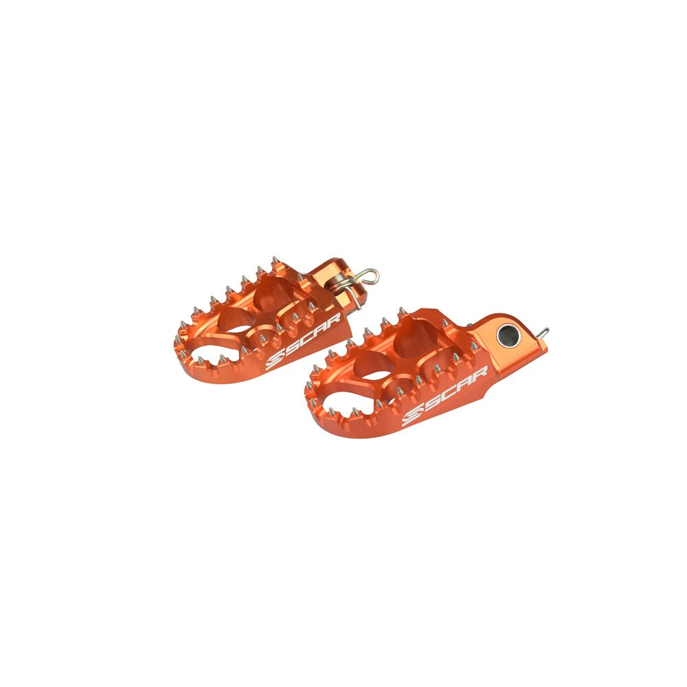 SCAR EVO ORANGE FOOTPEGS KTM SX85 1998-2017 - 57MM WIDE