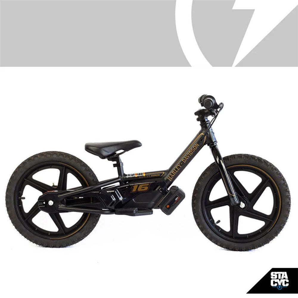STACYC H-D E-BALANCE BIKE (16e) 18V - (H-D) BRUSHLESS BLK/GLD