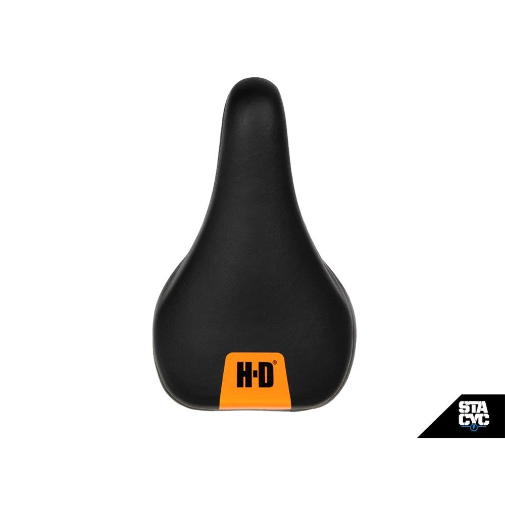 STACYC S/P (12e/16e) SADDLE/SEAT/SEAT POST - SADDLE (H-D) Bar & Shield - ORANGE