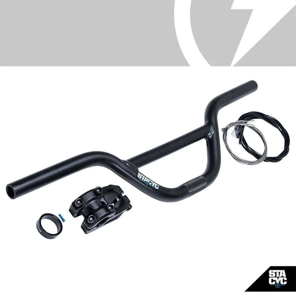 STACYC ACC (12e/16e/16elite) HANDLBARS/GRIPS/THROTTLES - 19MM BAR RISER KIT - BLACK