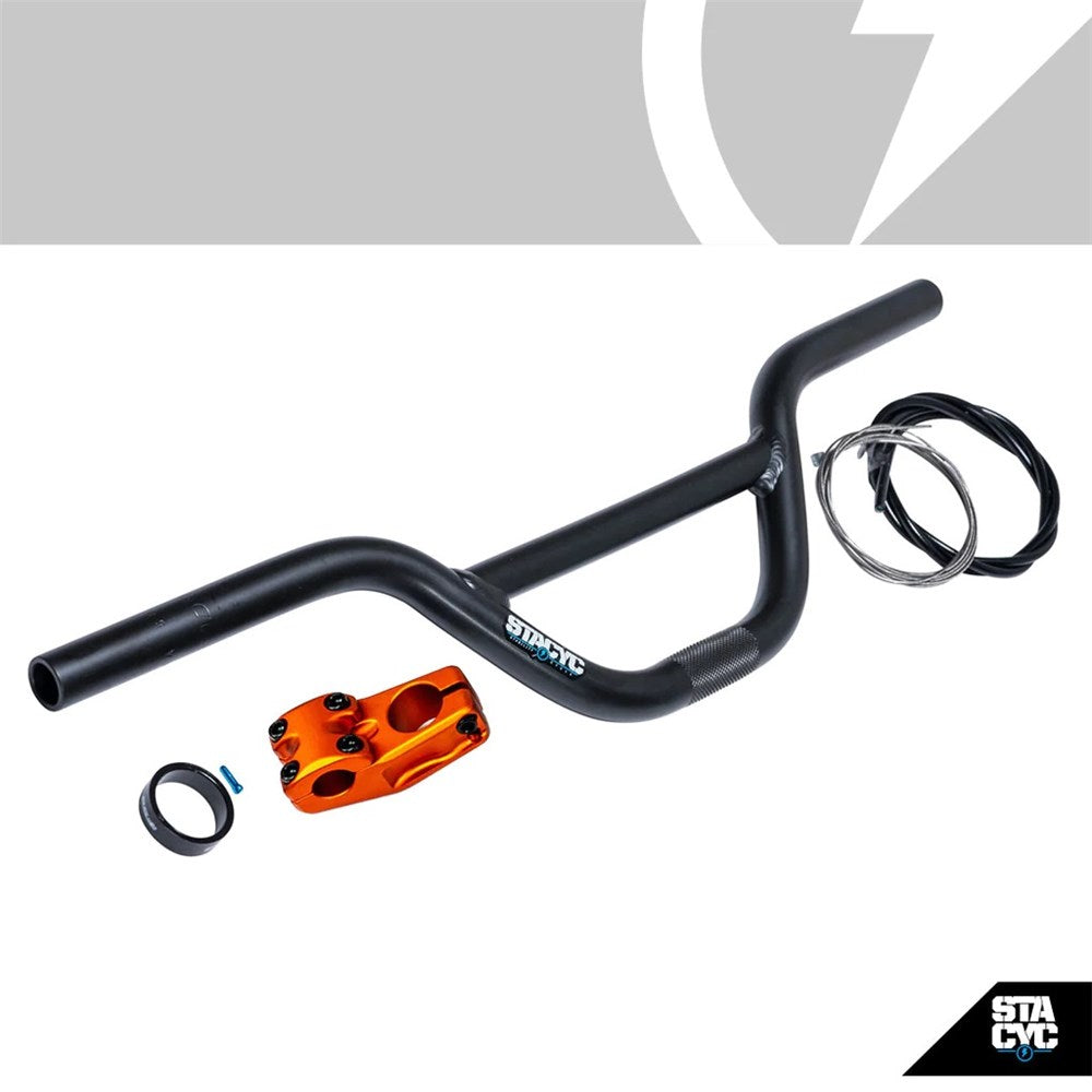 STACYC ACC (12e/16e/16elite) HANDLBARS/GRIPS/THROTTLES - 19MM BAR RISER KIT - ORANGE