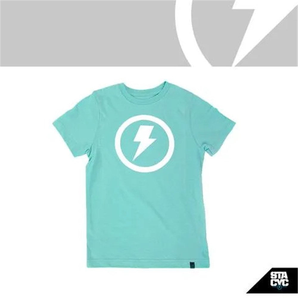 STACYC APPAREL (Tees) APPAREL - T-SHIRT BOLT LOGO - KIDS / S / MINT