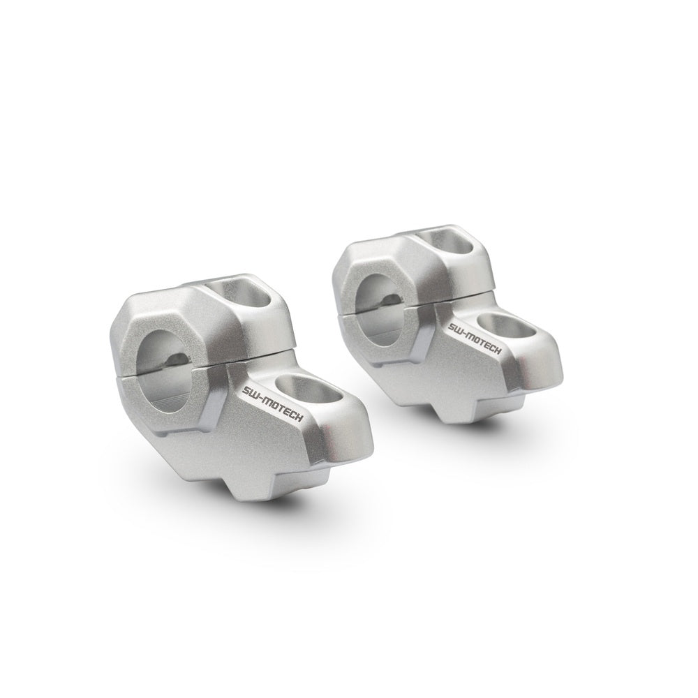 Bar back for diam 22 mm handlebar. H=30 mm. Back 21 mm. Silver. (LEH.00.039.21001/S)
