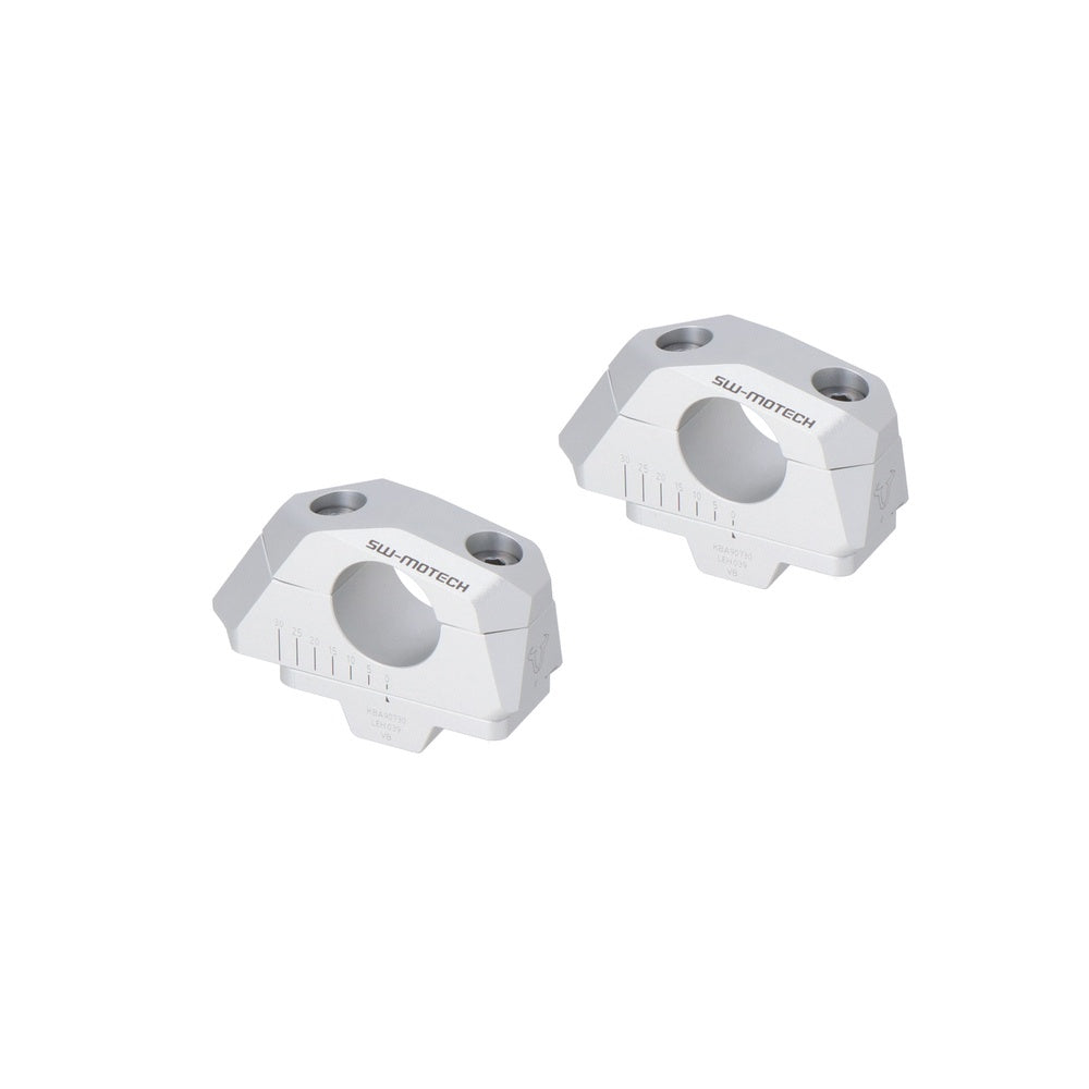 Bar back variable for diam28 handlebars. H=28mm. Back 5/10/15/20/25/30 mm. Silver. (LEH.00.039.31000/S)