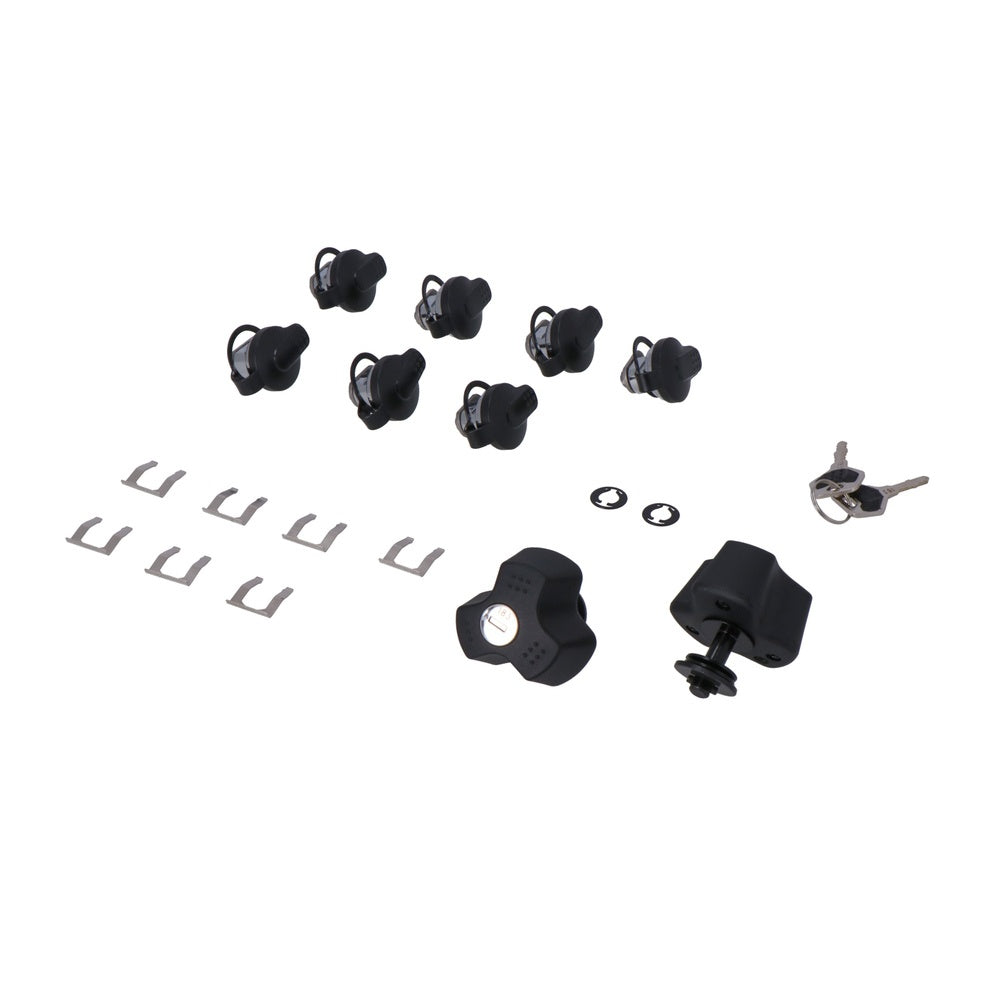 TRAX lock set with anti-theft protection EVO. 9 matching locks, 2 keys. Anti-theft protection. (QLS.00.046.15100)