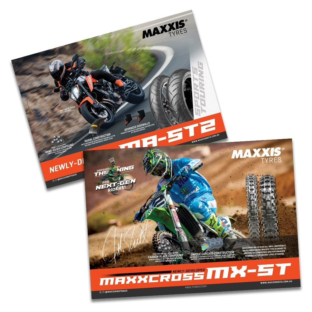 Maxxis Poster - Double Sided (Road MAST-2 & Off-Road MX-ST)