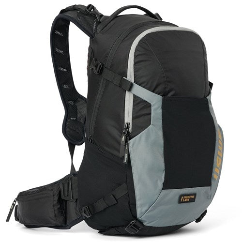 USWE 25L E-MTB Protector Pack with padded battery compartment and charger strap system
