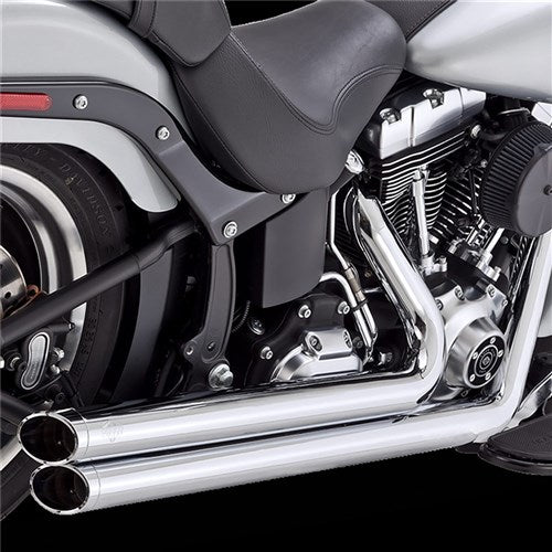 #V&H BIGSHOT STAGGERED PCX CHROME SOFTAIL 86-17 (EXCL ROCKER/CVO 09 & FXSB/FXSE) (WAS V17939)