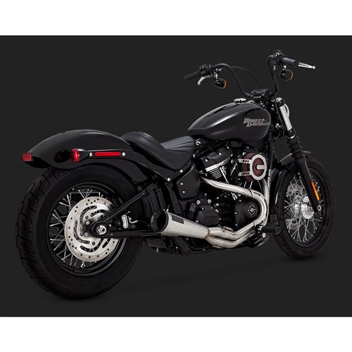 ##V & H 2-1 UPSWEEP STAINLESS STEEL SOFTAIL 18-22 ( FITS FXFB/FXBB/FLSL/FLDE/FXLR) (WILL BECOME V27323)