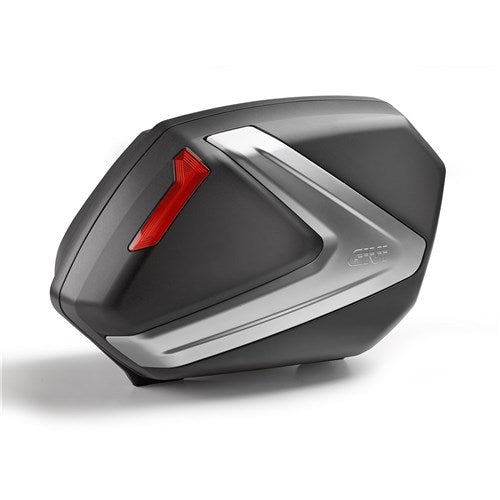 GIVI SIDE CASES (PAIR) 37L EACH BLACK/RED/SILVER (FOR USE ONLY WITH PLX/PLXR FRAMES)
