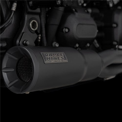 V&H HI-OUTPUT 2-1 PCX STAINLESS BLACK SOFTAIL 18-22 (FITS FXFB/FXBB/FLSL/FLDE/FXLR) (WAS V47631)