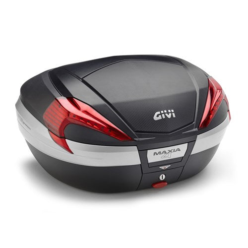 GIVI MONOKEY TOPCASE MAXIA 56L BLACK/RED CARBON INSERT