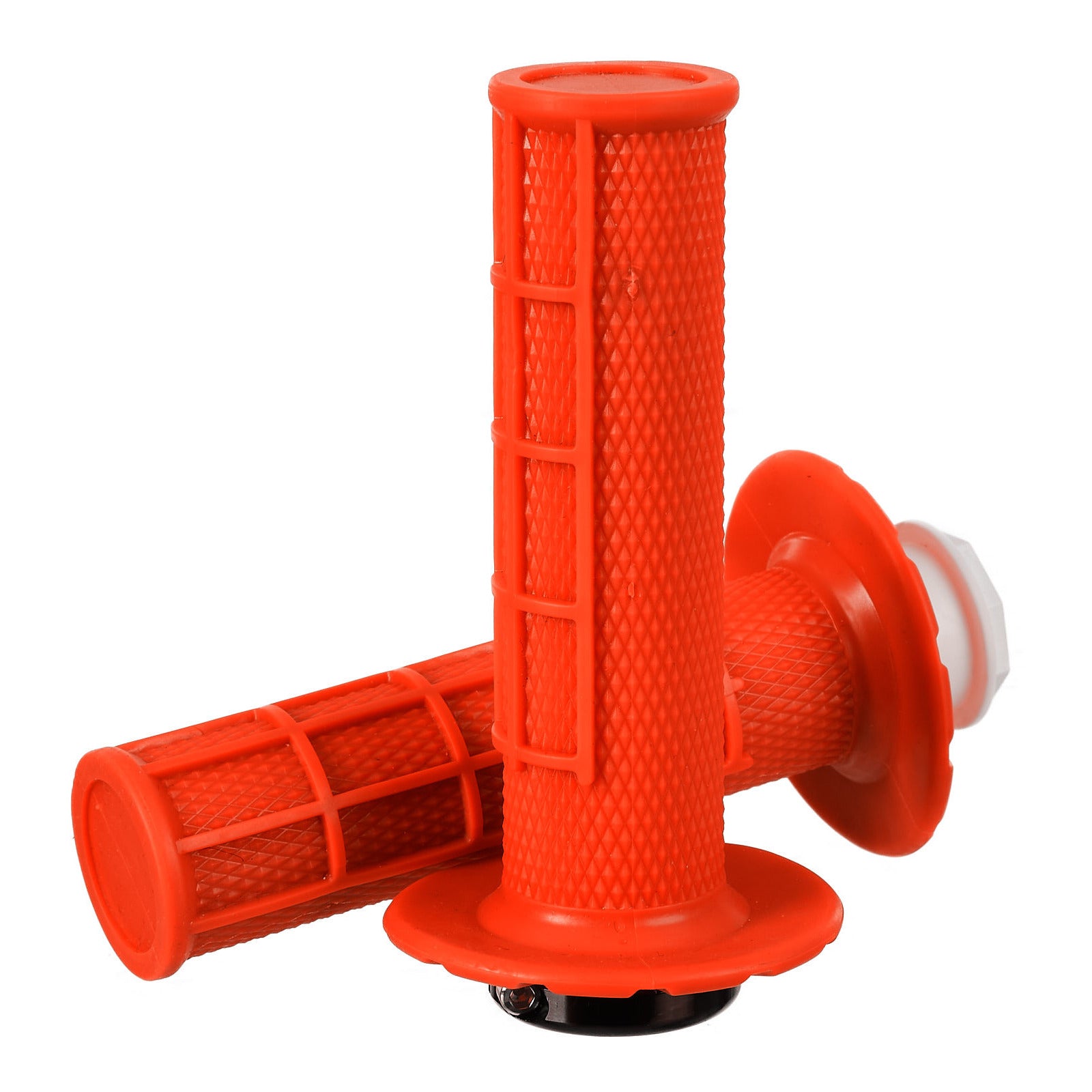 Whites Lock On Grips - Half Waffle - Orange (with 6 Cams)