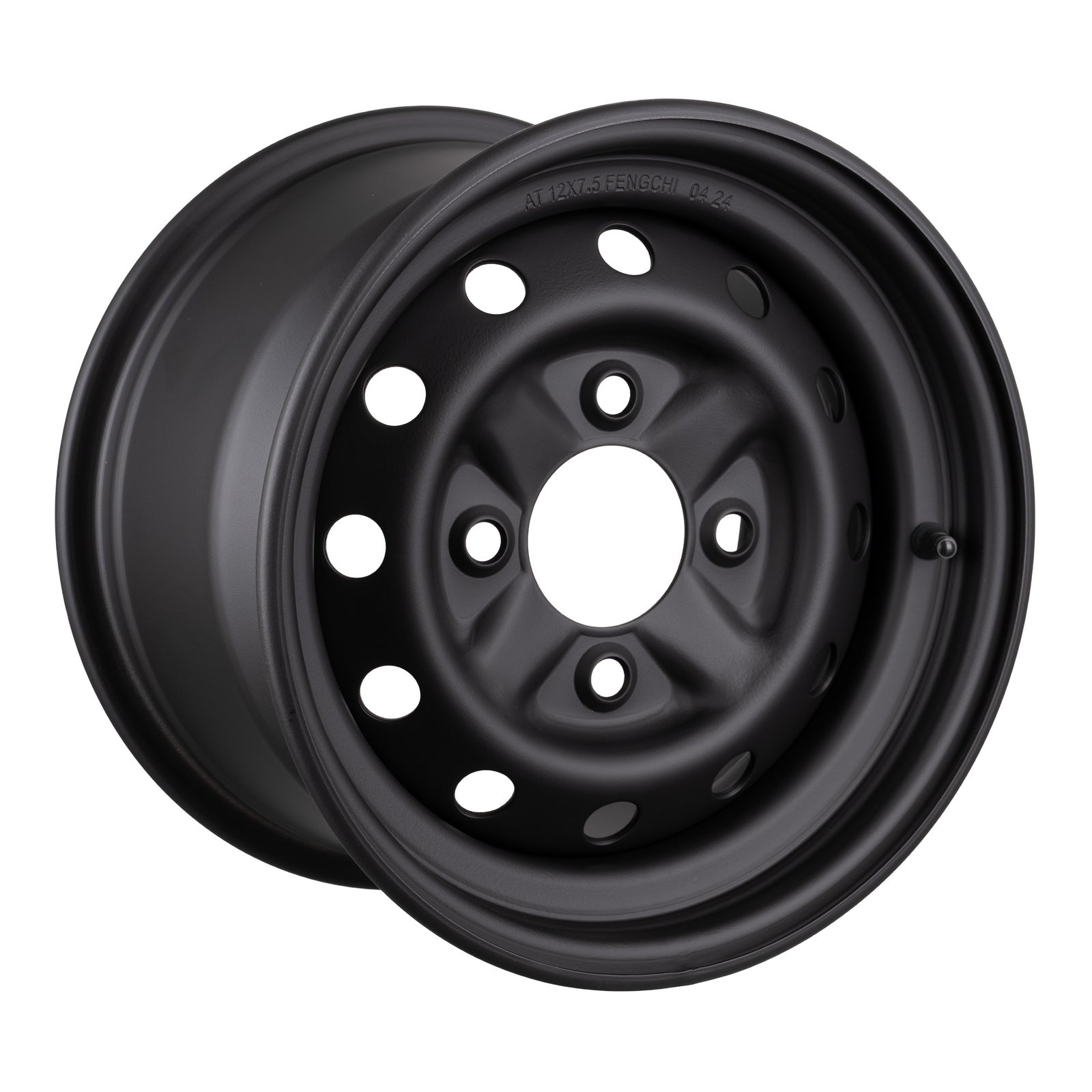Whites ATV/UTV Steel Rim 12x7.5 CF-Moto Rear 4/110 +46.5 - Black