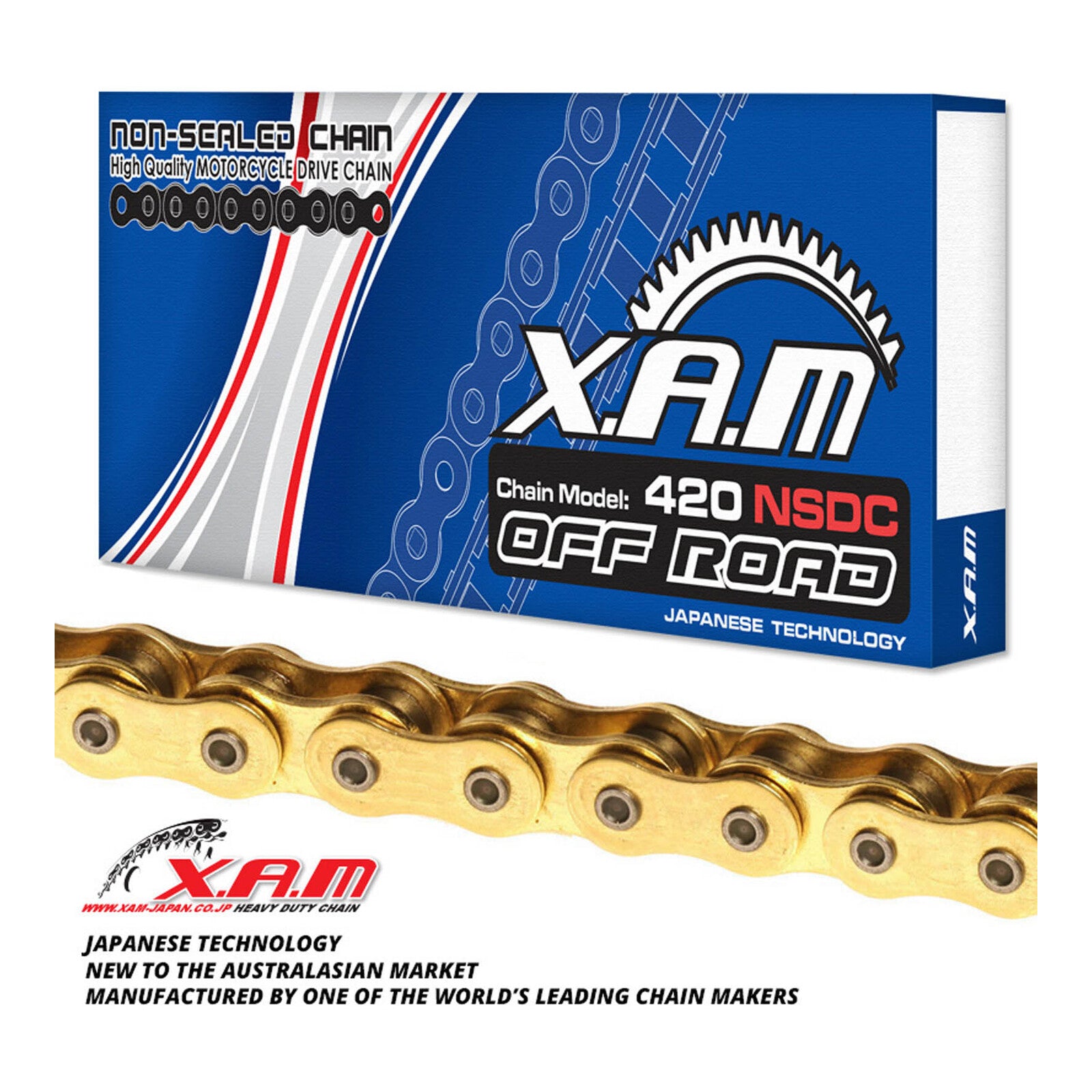 XAM 428NSD Non-Sealed Chain - Gold / Black